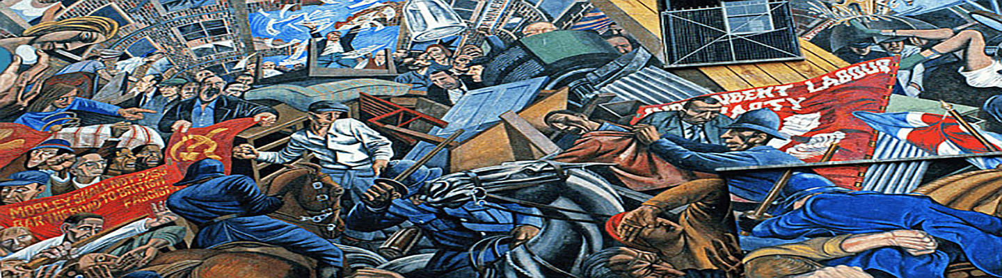 Mural depicting the Battle of Cable Street, 4 October 1936